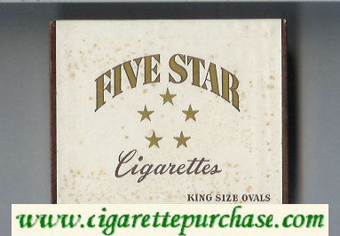 Five Star cigarettes wide flat hard box